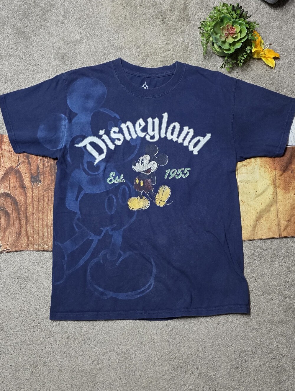 Disneyland Mickey Mouse Shirt Navy Blue Unisex Size Medium
